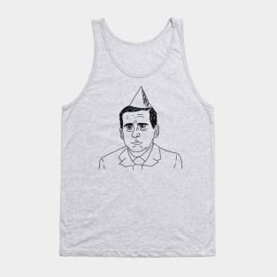 Michael Scott with Party Hat Tank Top